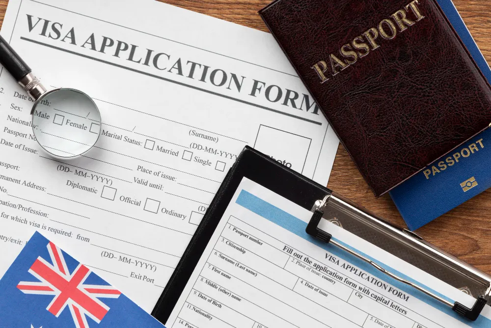 UK permanent residency requirement application documents and passport